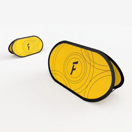 Banda reklamowa SANDWICH 200×100 cm z nadrukiem z dwóch stron - składana banda pop-up